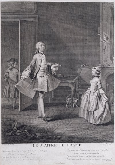 Il Maestro di Ballo, inciso da Jacques Philippe Le Bas (1707-83), 1745 da Philippe Canot
